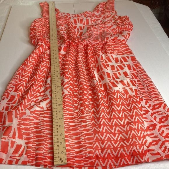 BISOU BISOU Dress Orange Cream Ikat Print Sleeveless Dress - Picture 8 of 11